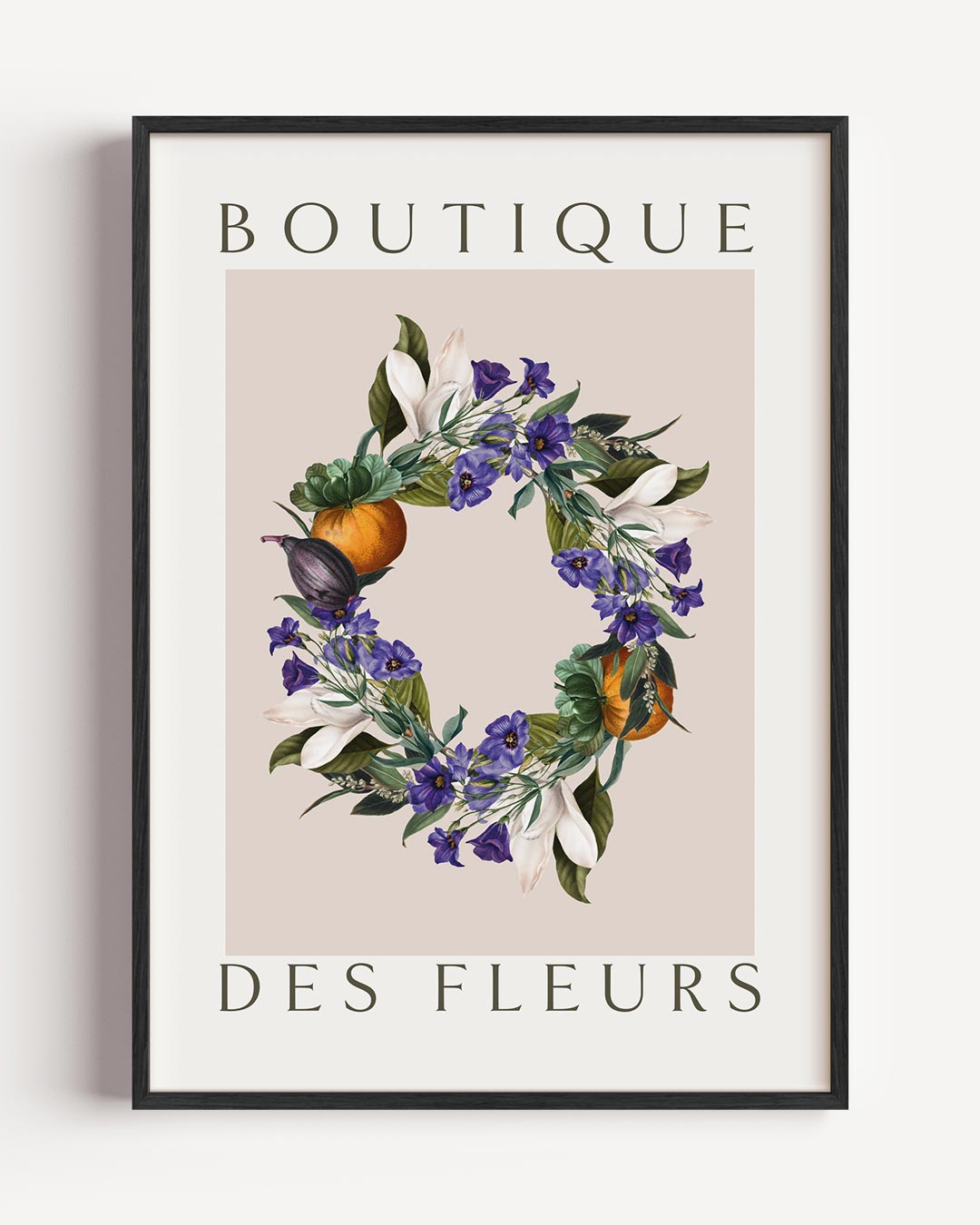 Bloemenkrans Poster Boutique Des Fleurs Poster-WallArtistic