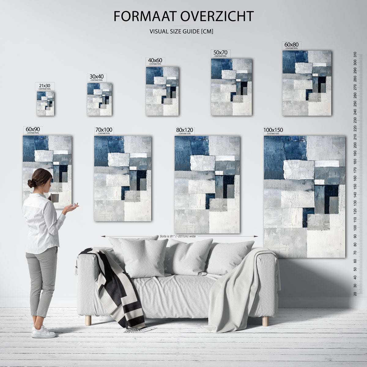 Abstracte rechthoeken Poster