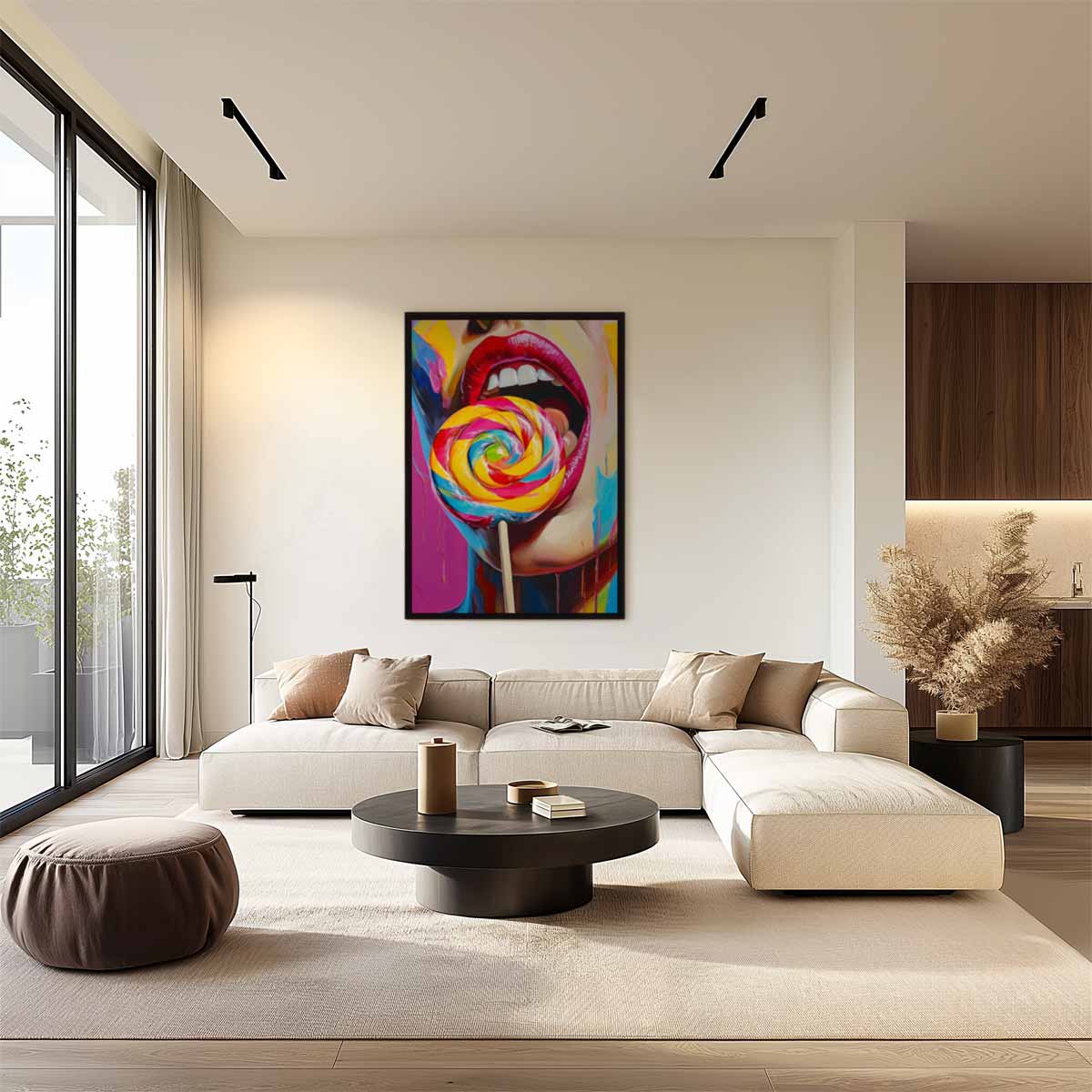 Kleurrijke Snoepfantasie Kunstwerk-canvas-dibond-plexiglas-wanddecoratie-WallArtistic