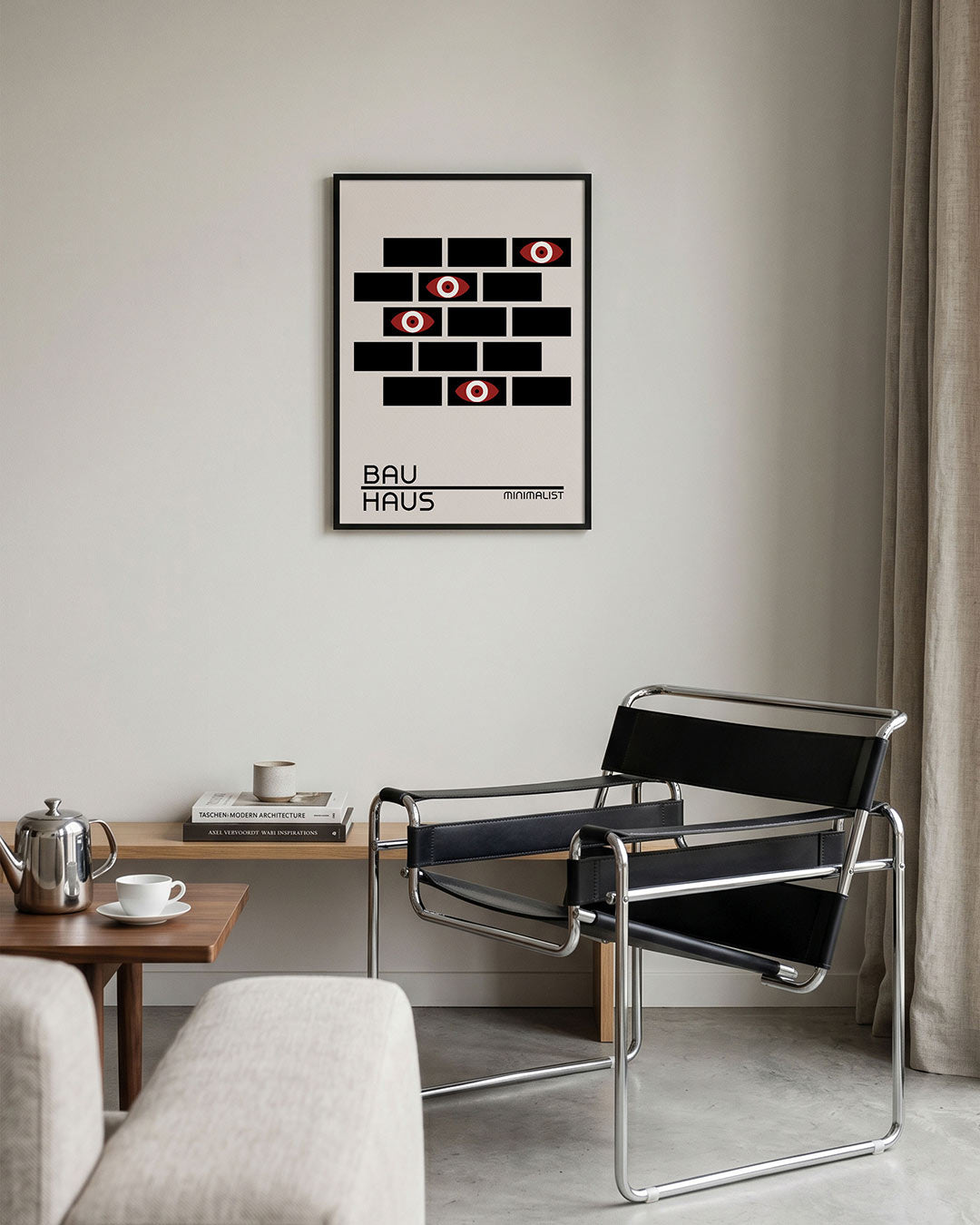 Oogpatroon en lijnen Poster