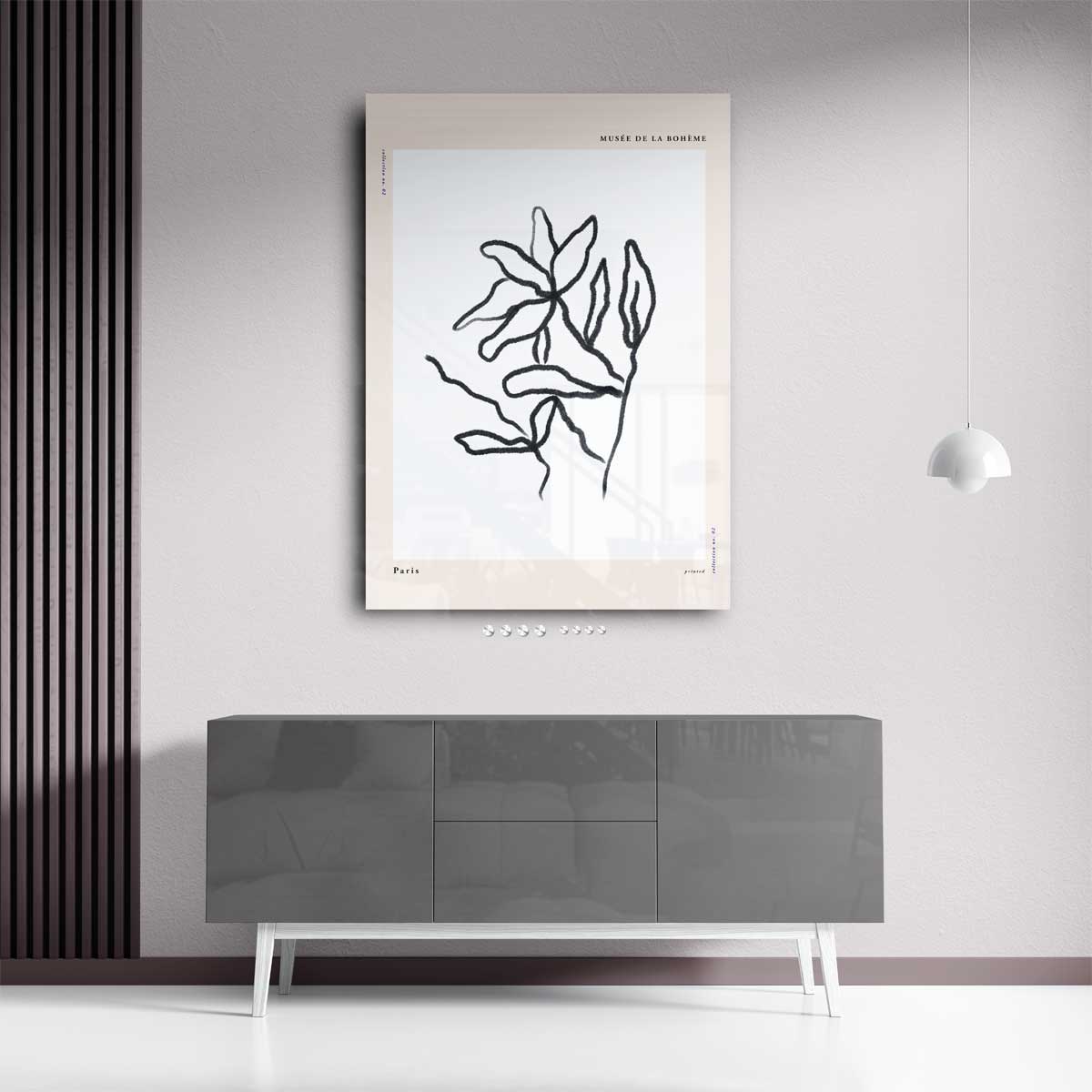 Organische Lijnen Kunstprint Kunstwerk-canvas-dibond-plexiglas-wanddecoratie-WallArtistic