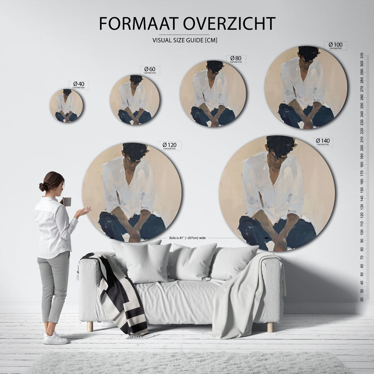 Zittende figuur Muurcirkel