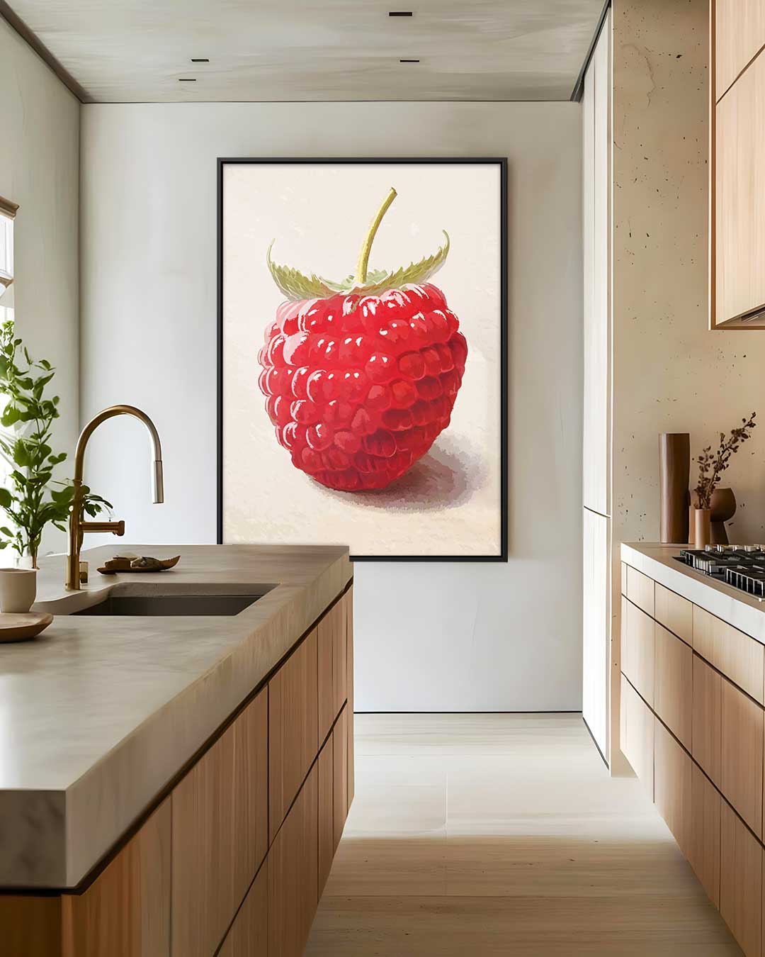 Frisse Framboos Kunstwerk-canvas-dibond-plexiglas-wanddecoratie-WallArtistic