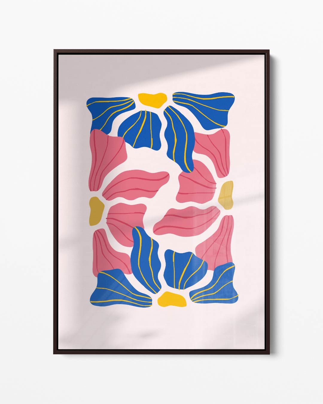Vrolijk Bloemenmozaïek Kunstwerk-canvas-dibond-plexiglas-wanddecoratie-WallArtistic
