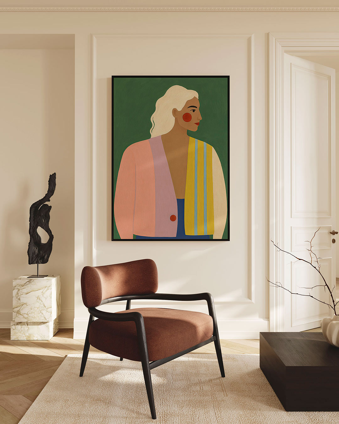 Vrouwelijk portret Kunstwerk
