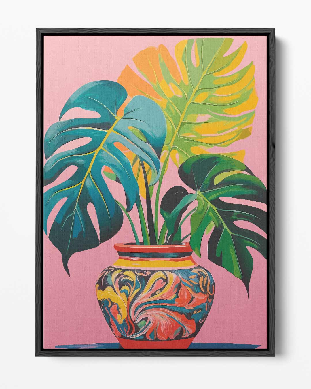 Tropische Schilderij in Vrolijke Kleuren Kunstwerk-canvas-dibond-plexiglas-wanddecoratie-WallArtistic
