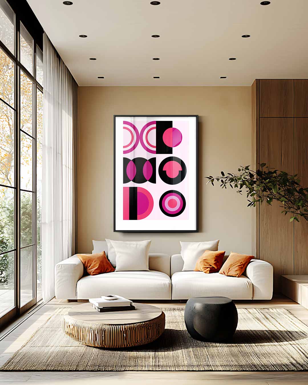 Geometrische Uitspatting Kunstwerk-canvas-dibond-plexiglas-wanddecoratie-WallArtistic