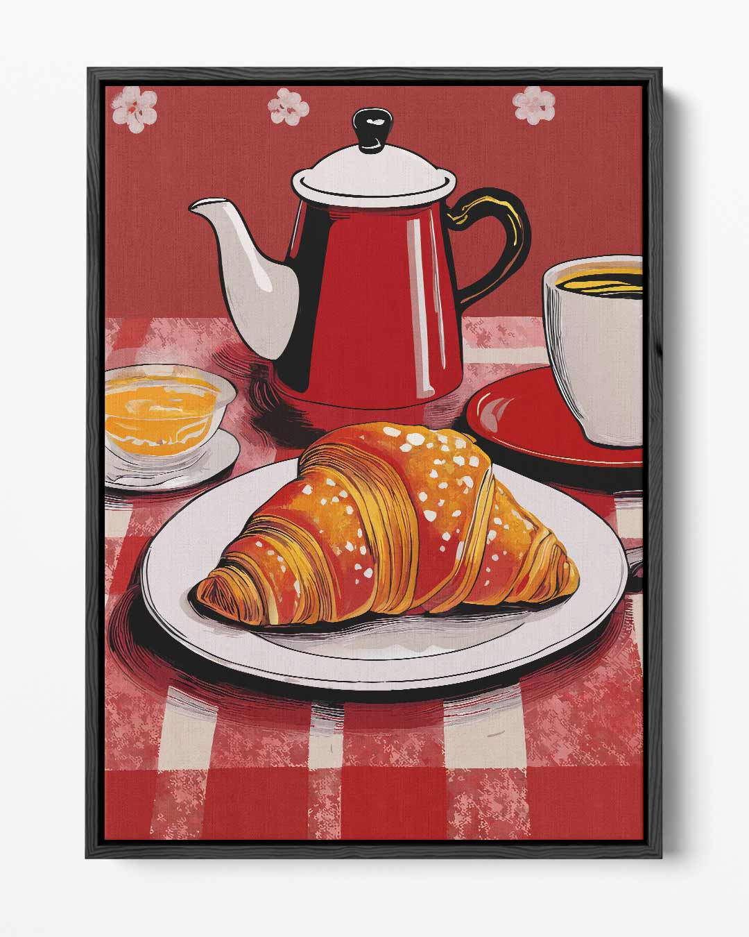 Parijse Ontbijt Charme Kunstwerk-canvas-dibond-plexiglas-wanddecoratie-WallArtistic