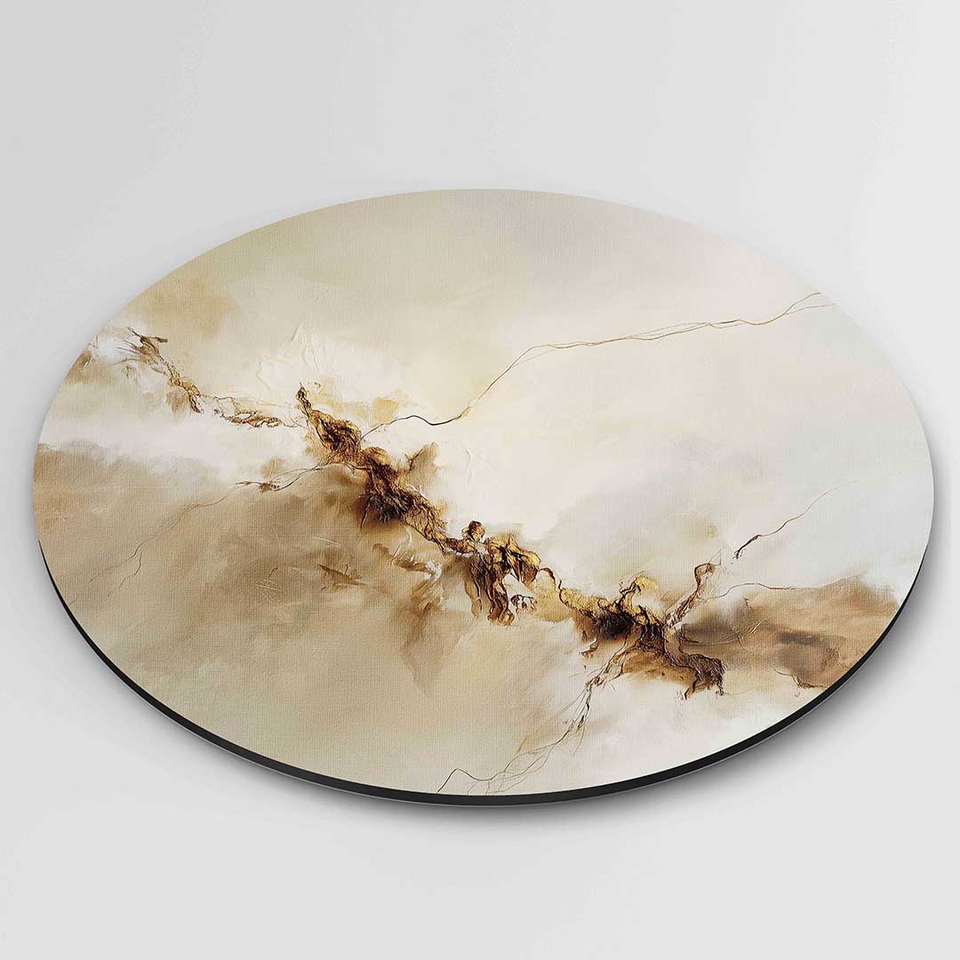 Abstracte beige Muurcirkel