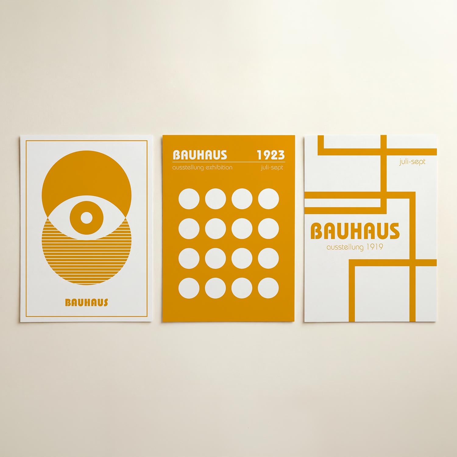 Oogvorm en lijnen Posterset
