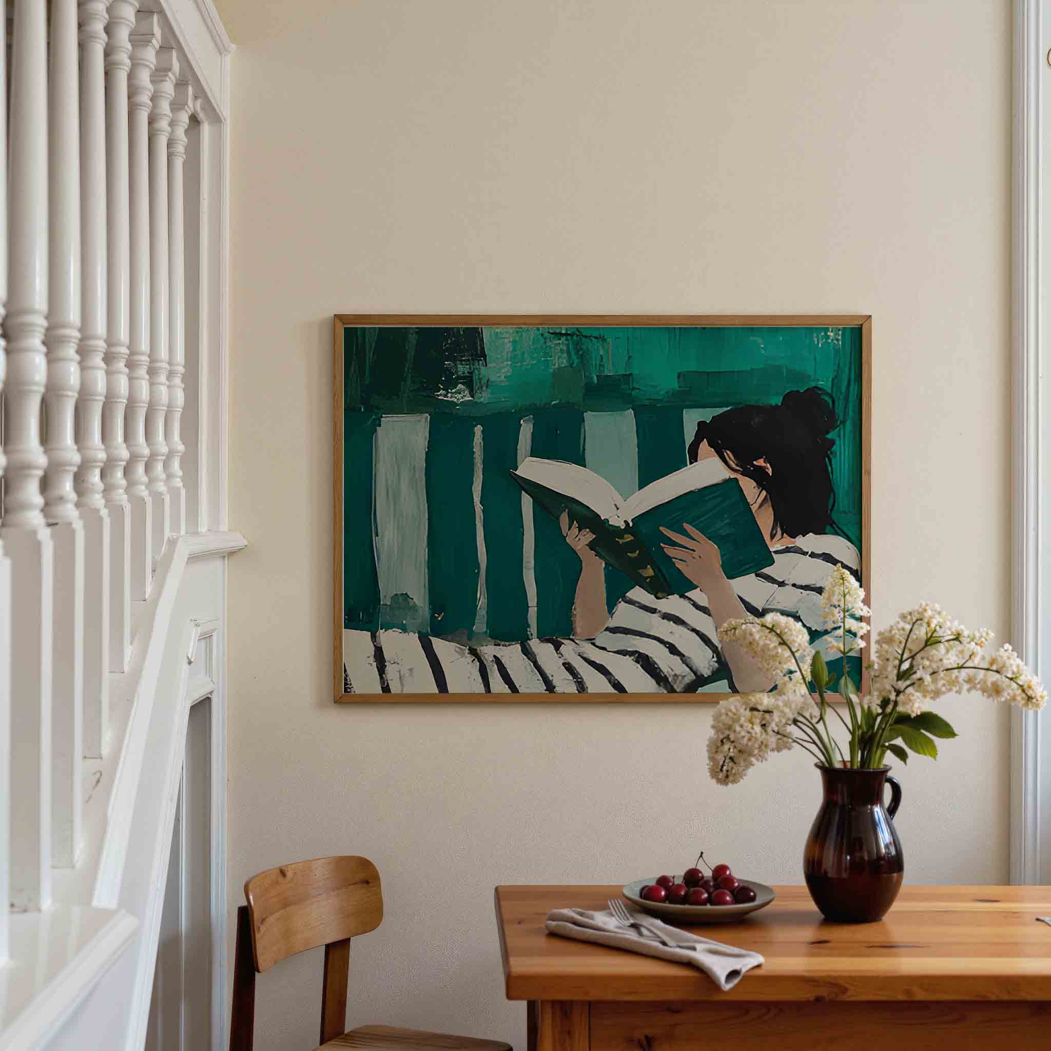 Lezende vrouw Poster