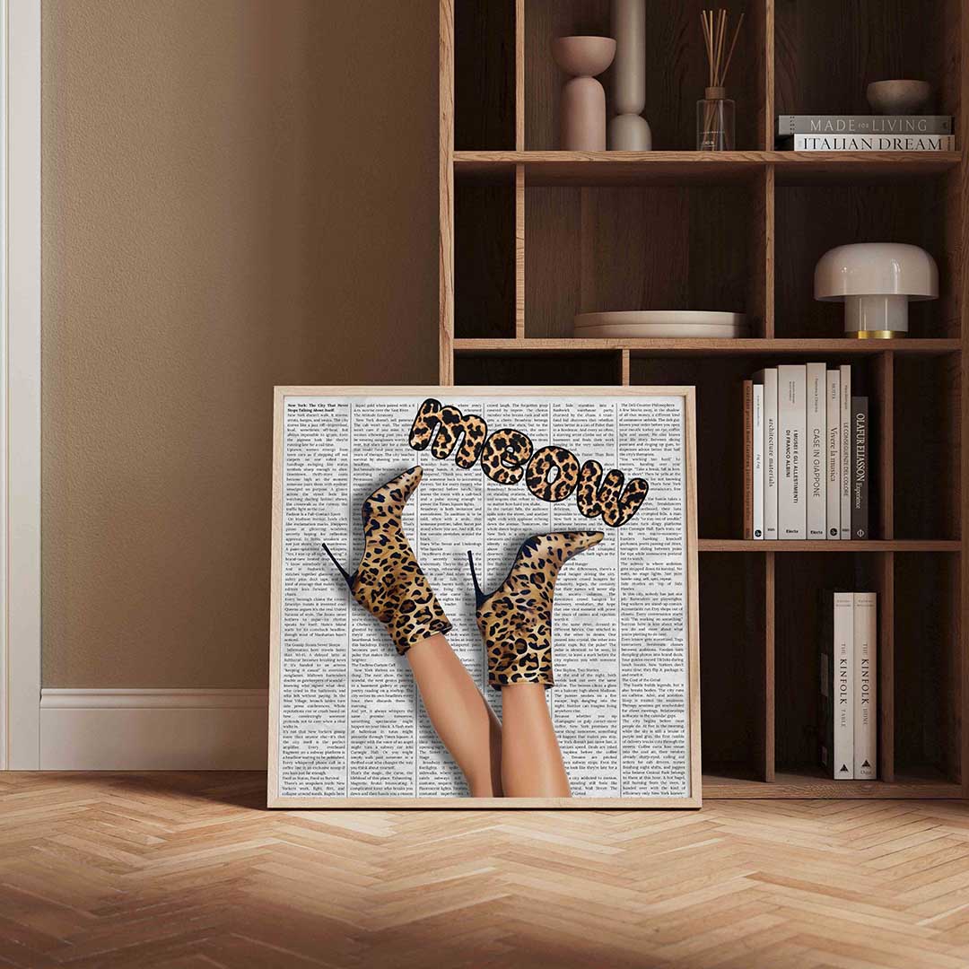 Luipaardprint schoenen Poster