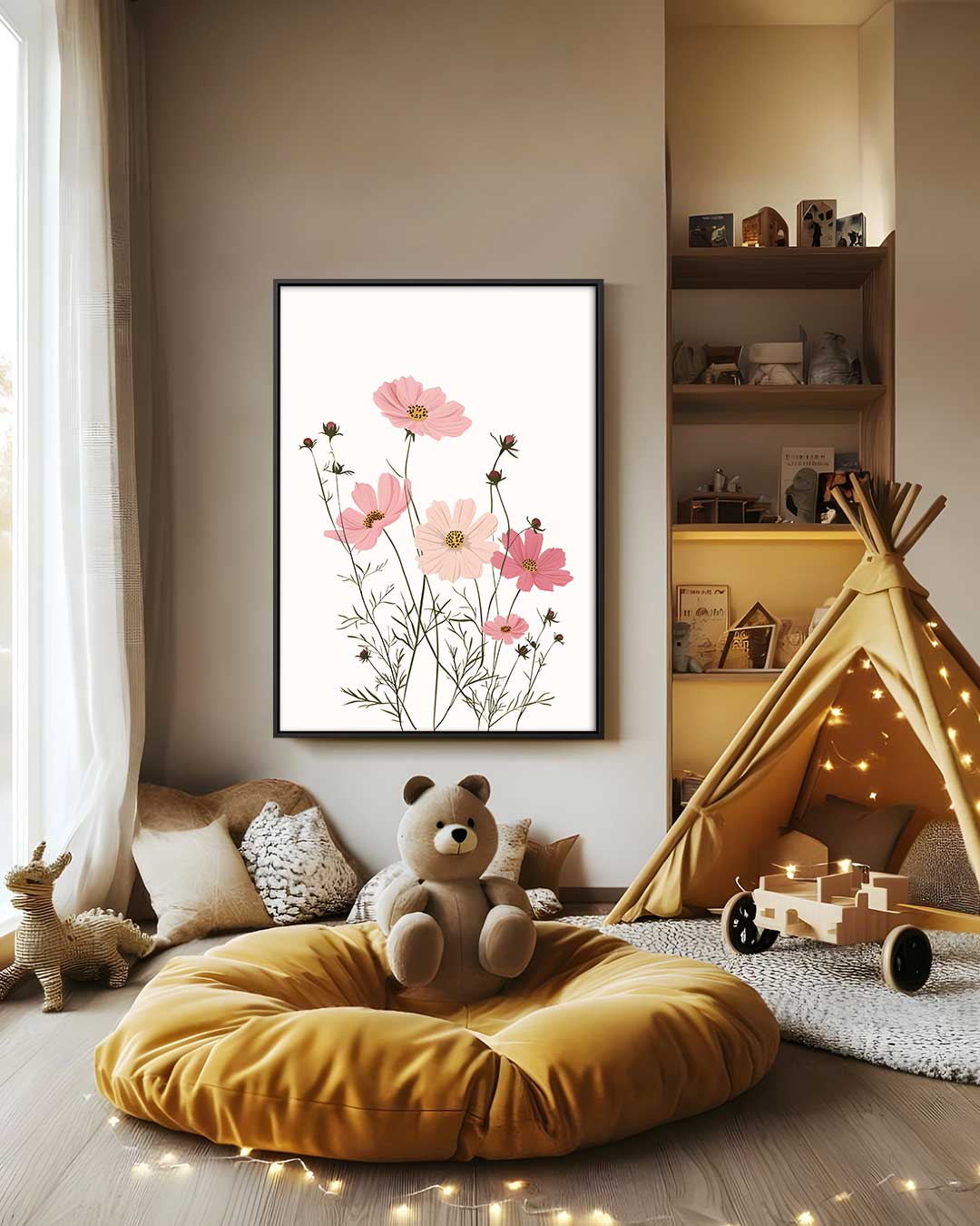 Zomerse Bloementuin Kunstwerk-canvas-dibond-plexiglas-wanddecoratie-WallArtistic