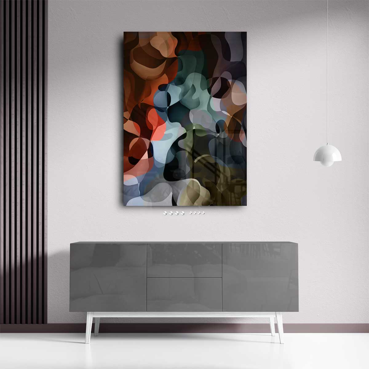 Kleurrijke Abstractie Kunstwerk-canvas-dibond-plexiglas-wanddecoratie-WallArtistic