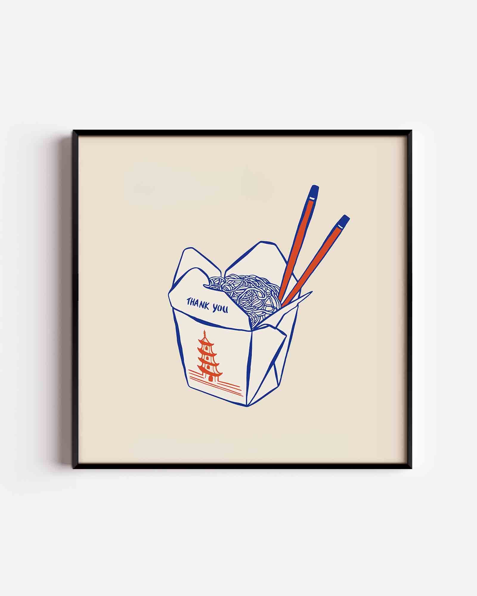 Noodles in doos Poster