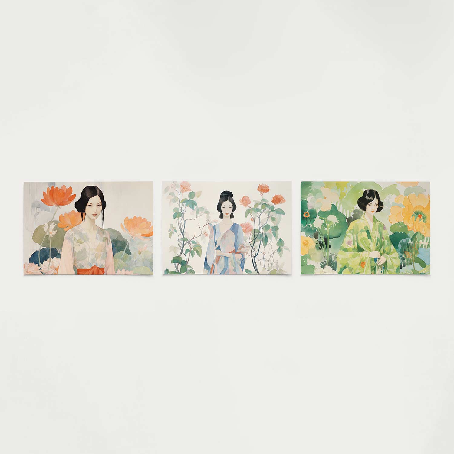 Bloemrijke sereniteit Posterset
