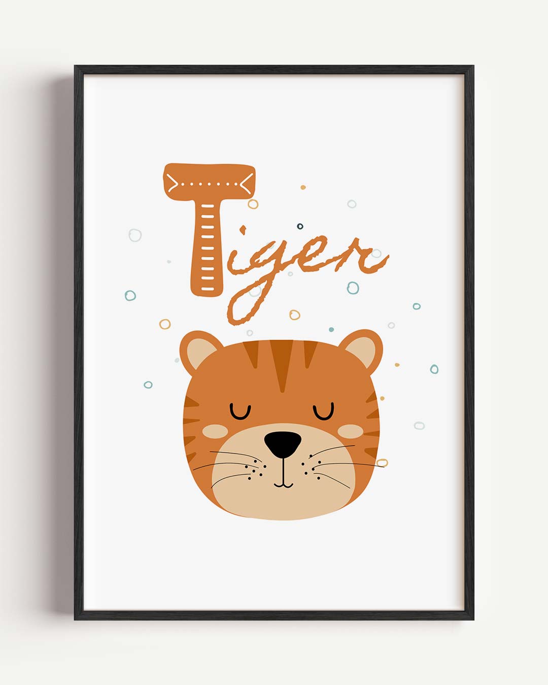 Schattige Tijger Kinderkamer Poster