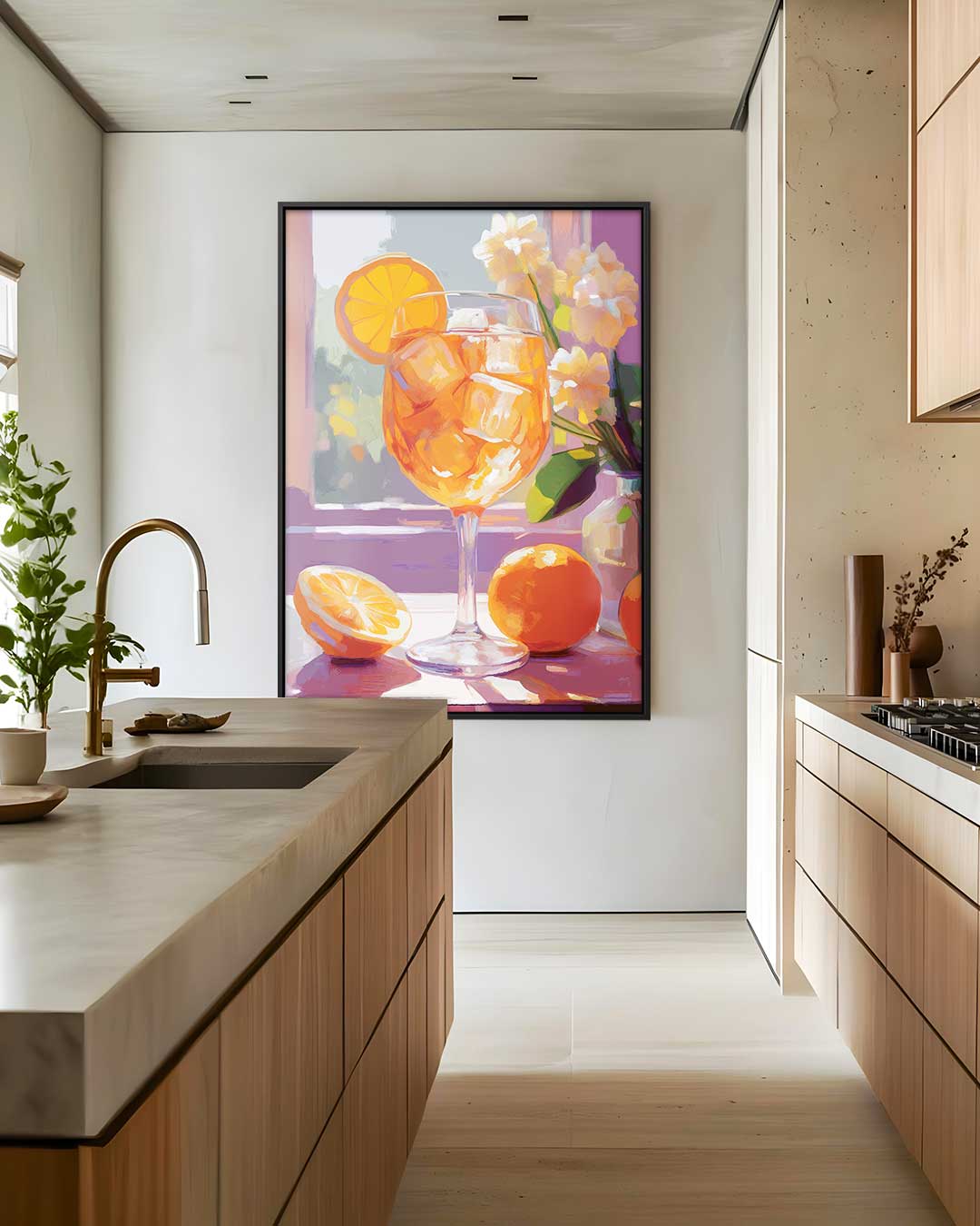 Zonnige Zomerdrank Kunstwerk-canvas-dibond-plexiglas-wanddecoratie-WallArtistic