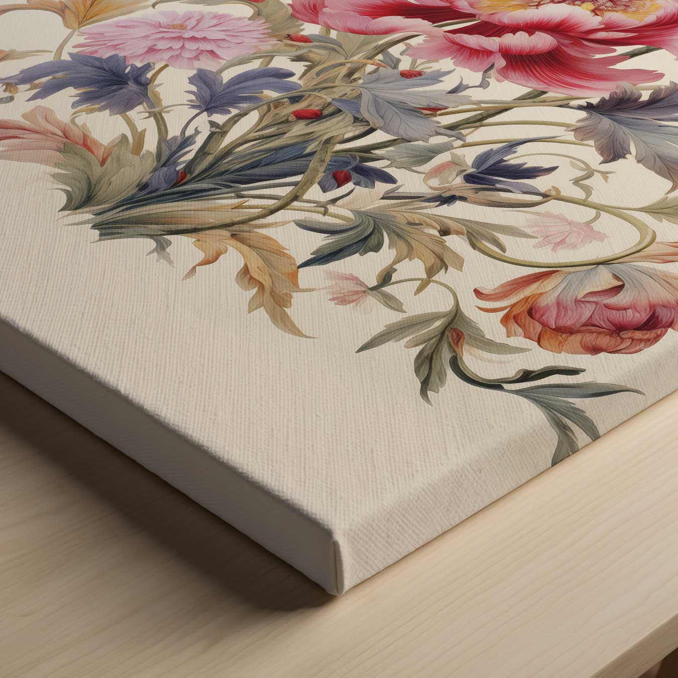 Bloemenpracht met Vlinder Kunstwerk-canvas-dibond-plexiglas-wanddecoratie-WallArtistic
