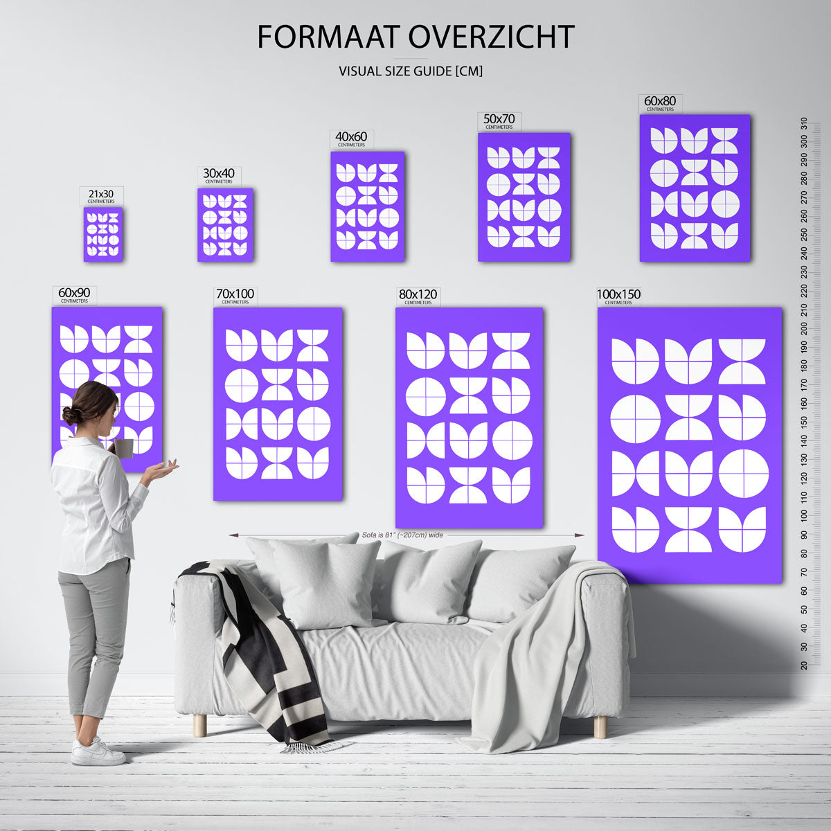Vormritme en kleur Poster