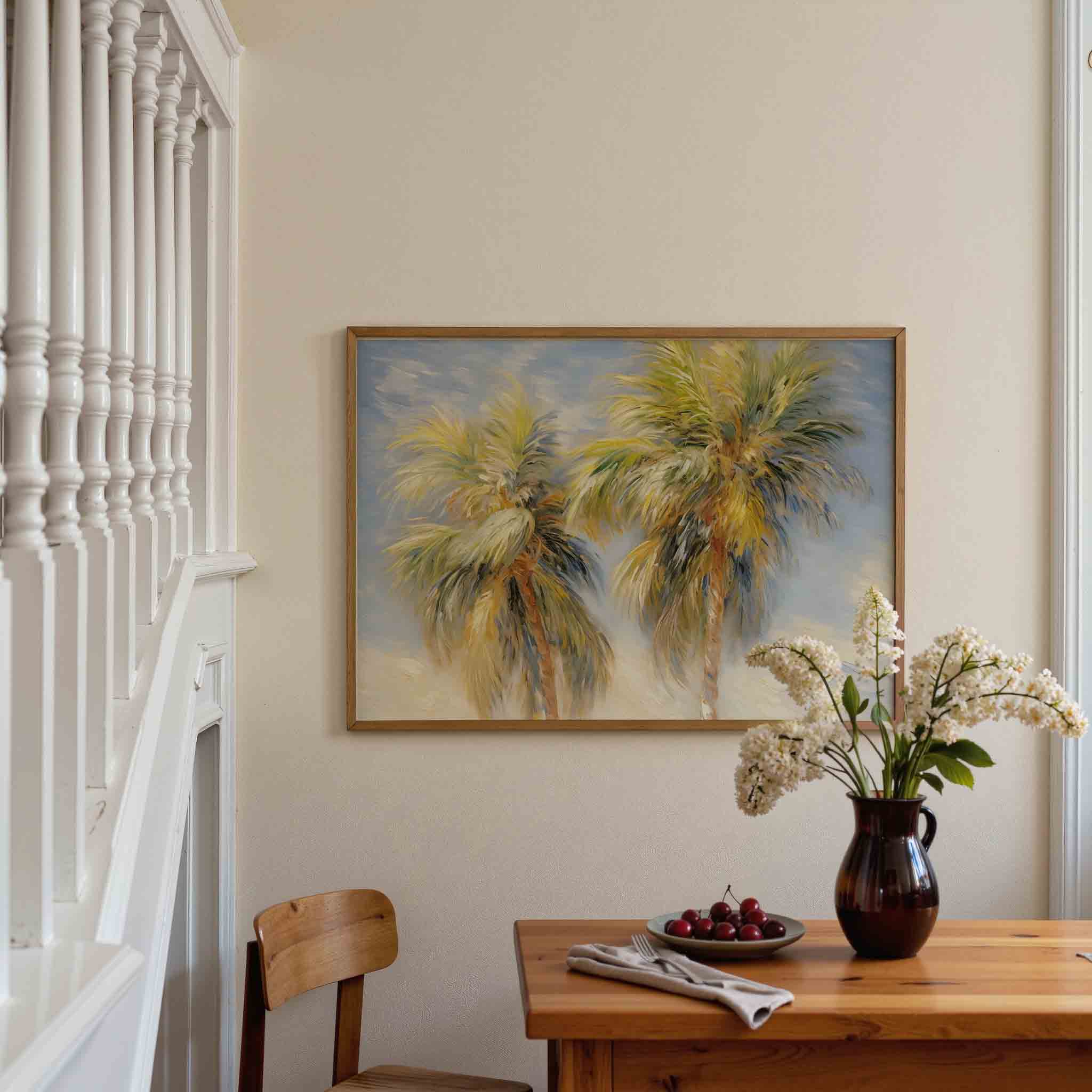 Twee palmbomen Poster