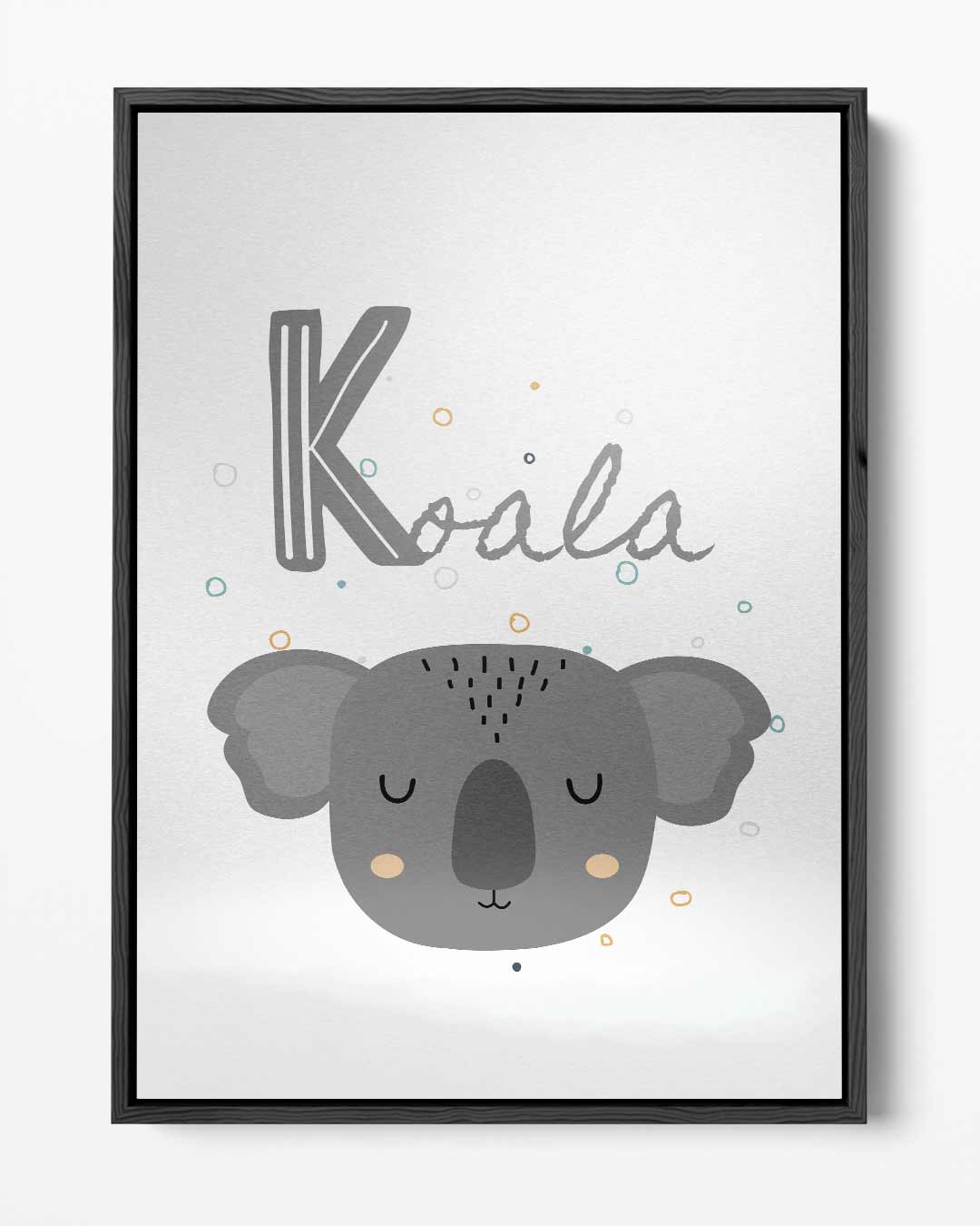 Schattige Koala Illustratie Kunstwerk-canvas-dibond-plexiglas-wanddecoratie-WallArtistic