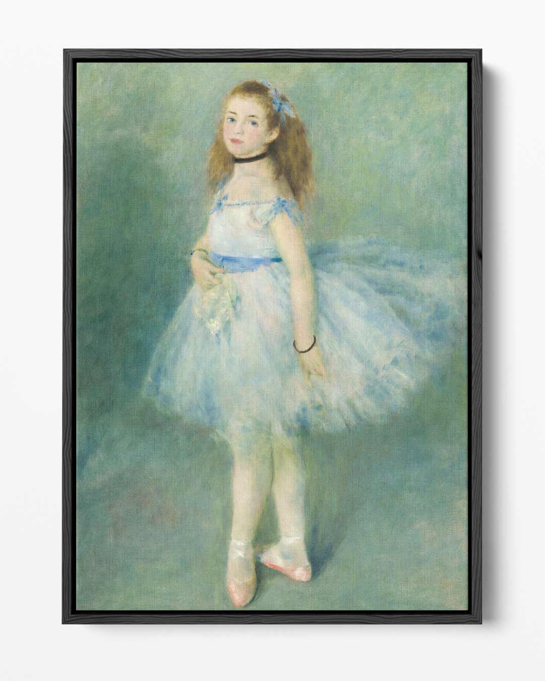 Kleine danseres in blauw Kunstwerk-canvas-dibond-plexiglas-wanddecoratie-WallArtistic