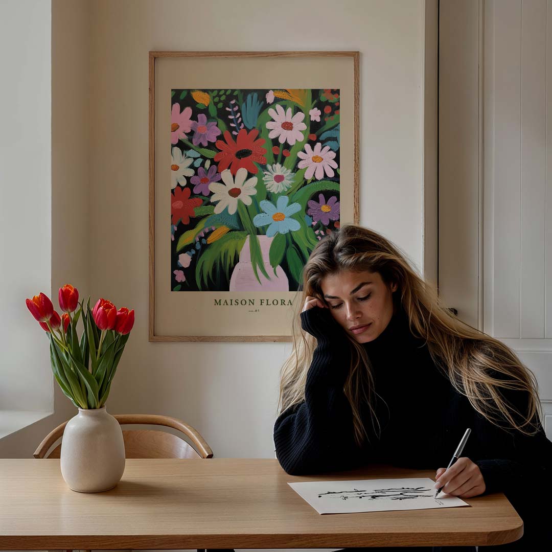 Bloemenpracht Vaas Poster-WallArtistic