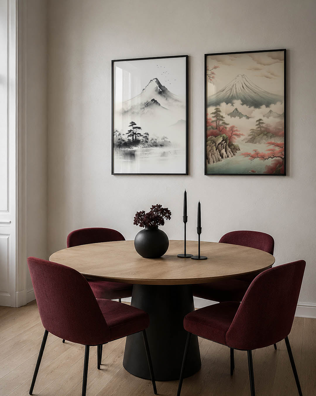 Mistige berglandschap Posterset