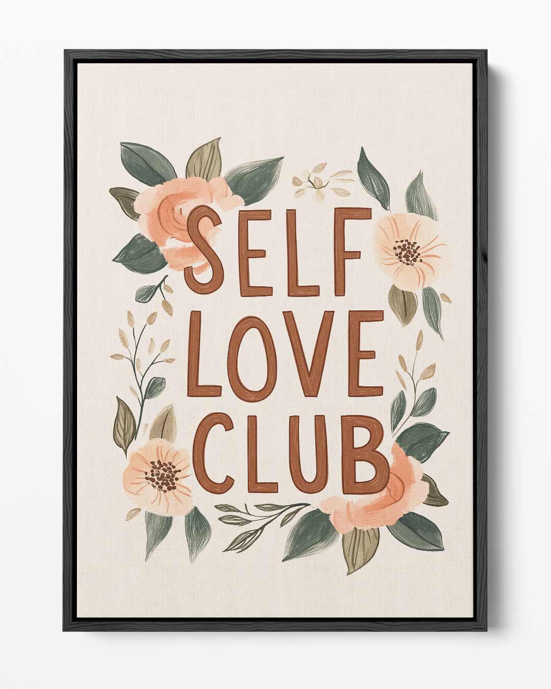 Zelfliefde Club Bloemenkunst Kunstwerk-canvas-dibond-plexiglas-wanddecoratie-WallArtistic
