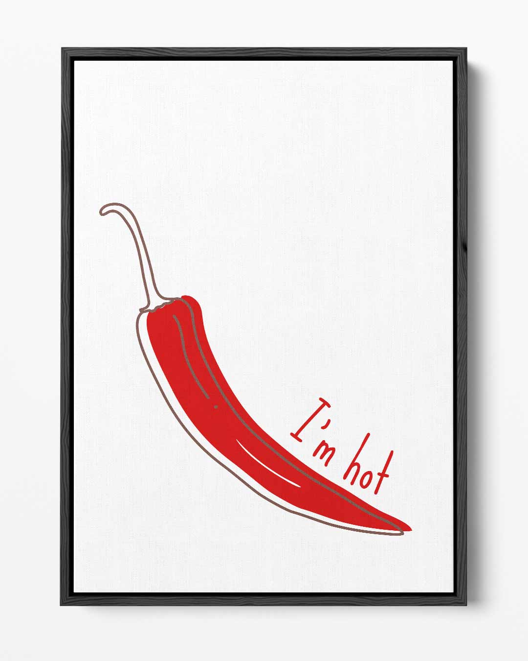 Pittige Chili Illustratie Kunstwerk-canvas-dibond-plexiglas-wanddecoratie-WallArtistic