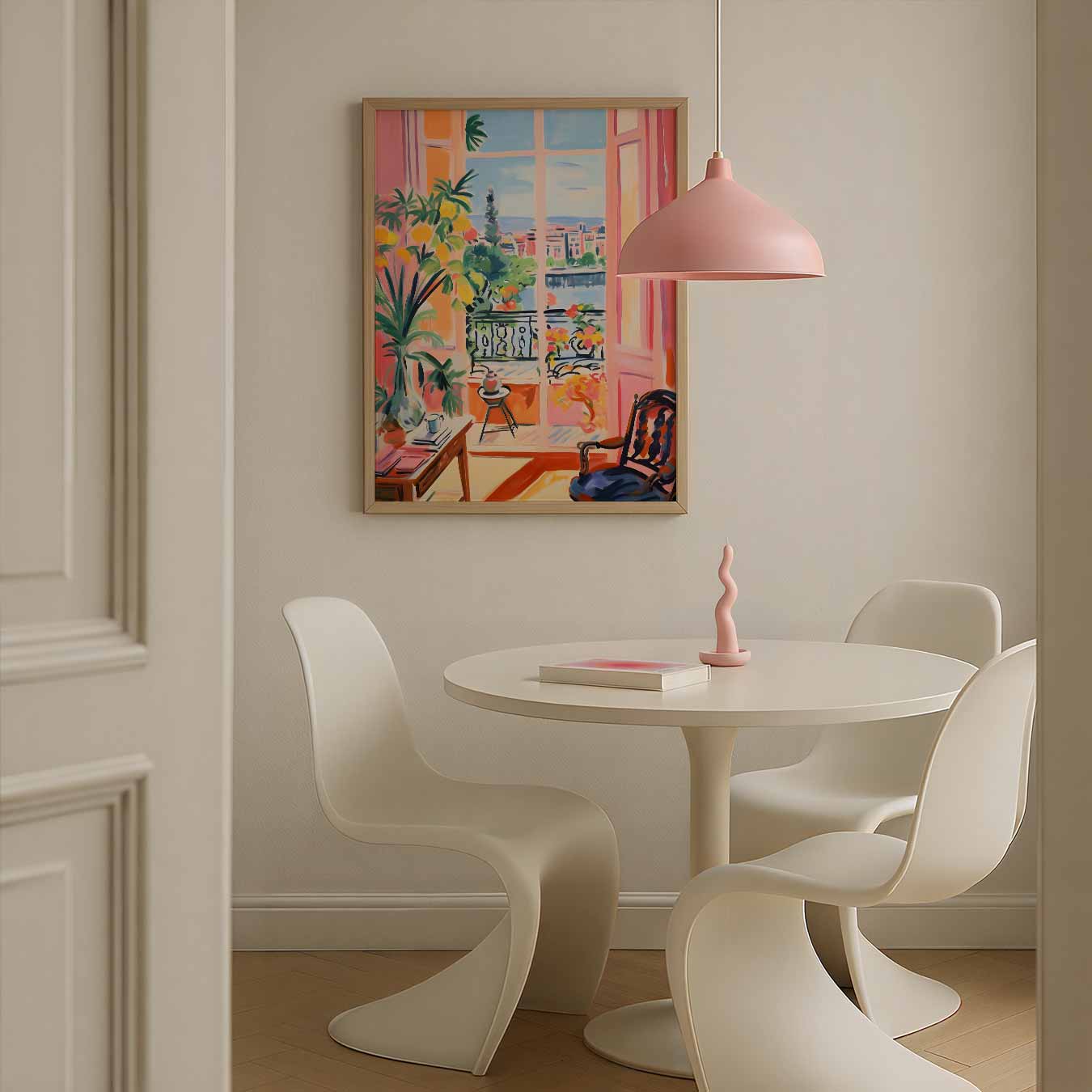 Zonnig Uitzicht Vanuit de Salon Poster