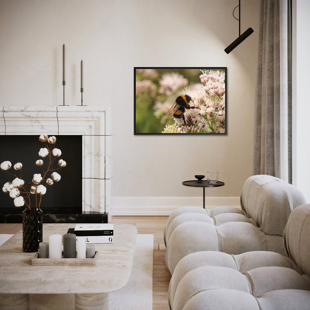 Bij op bloemen Kunstwerk