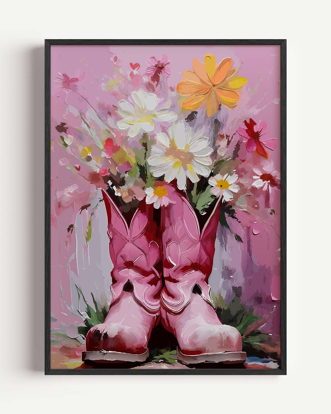 Bloemenlaarzen Poster