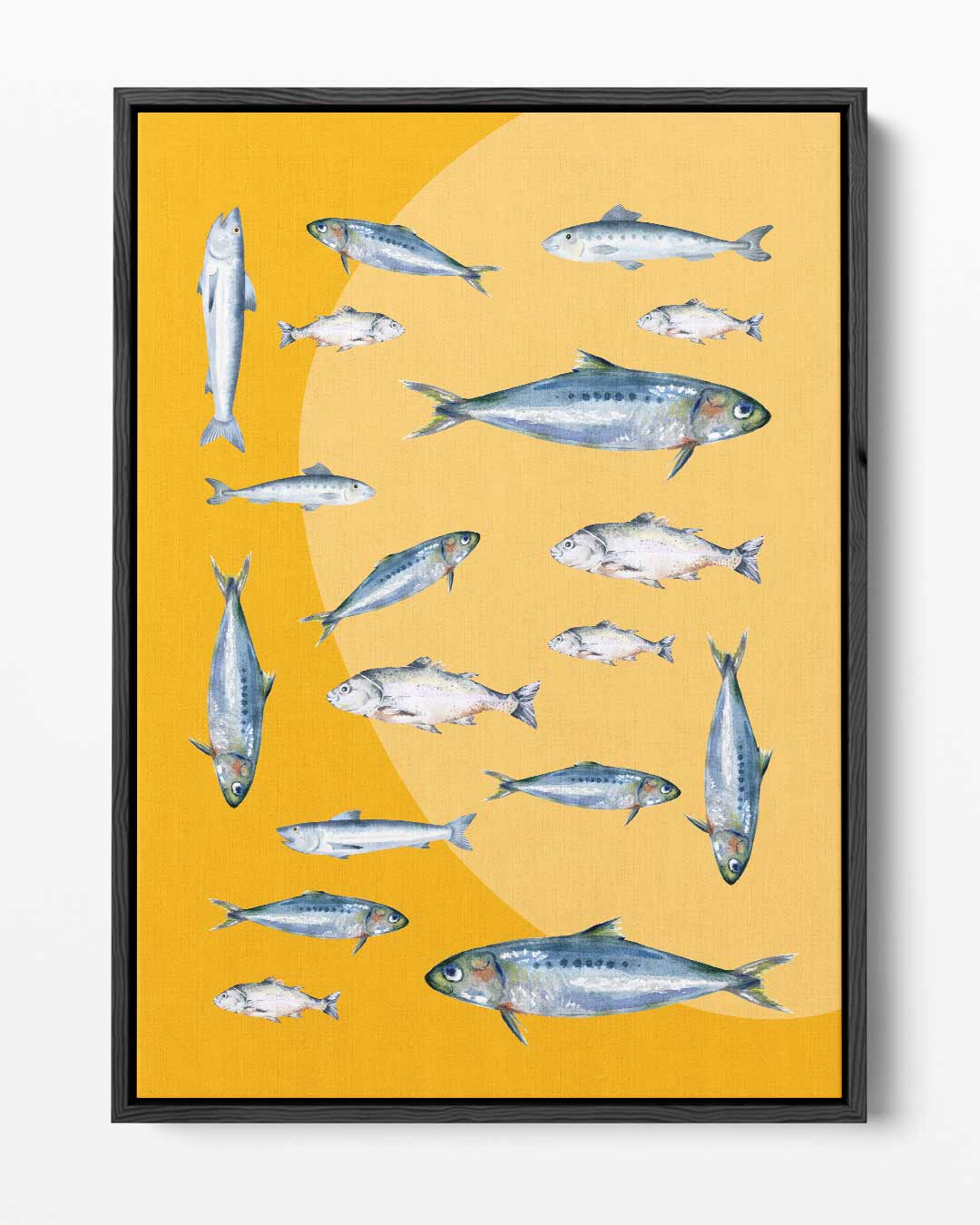 Vrolijk Visballet Kunstwerk-canvas-dibond-plexiglas-wanddecoratie-WallArtistic