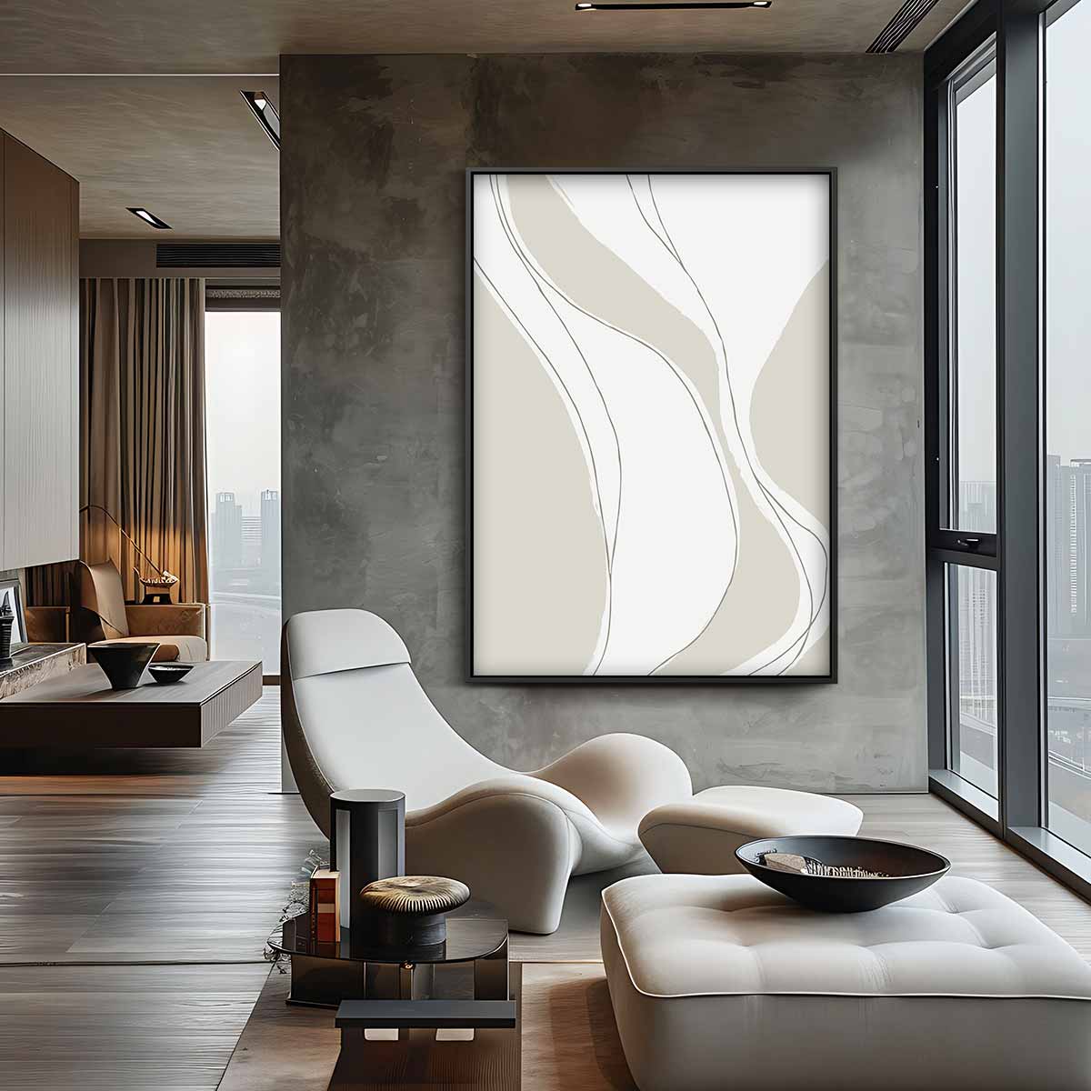 Zachte Golven Wanddecoratie Kunstwerk-canvas-dibond-plexiglas-wanddecoratie-WallArtistic