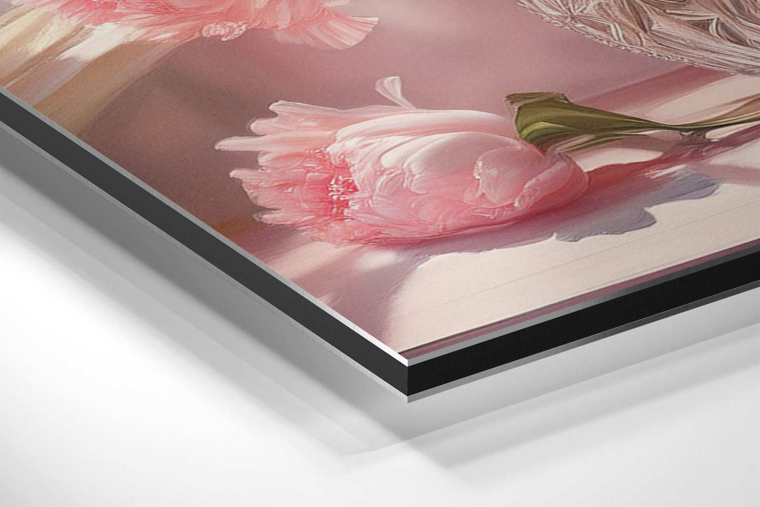 Zachte Bloemenpracht Kunstwerk-canvas-dibond-plexiglas-wanddecoratie-WallArtistic