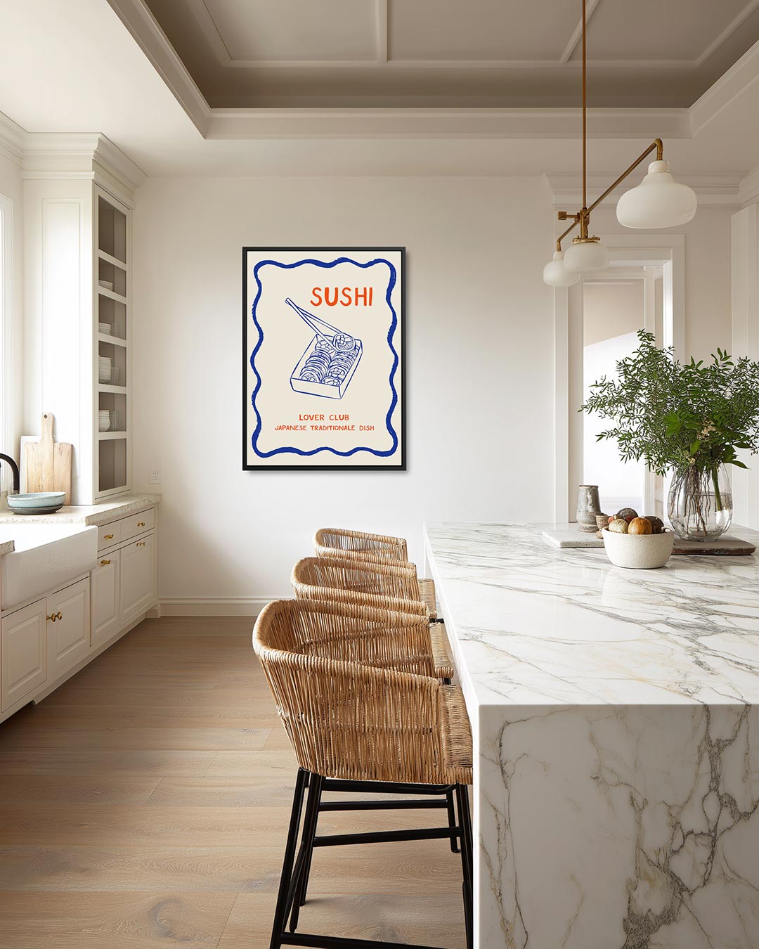 Grafische sushi illustratie Kunstwerk