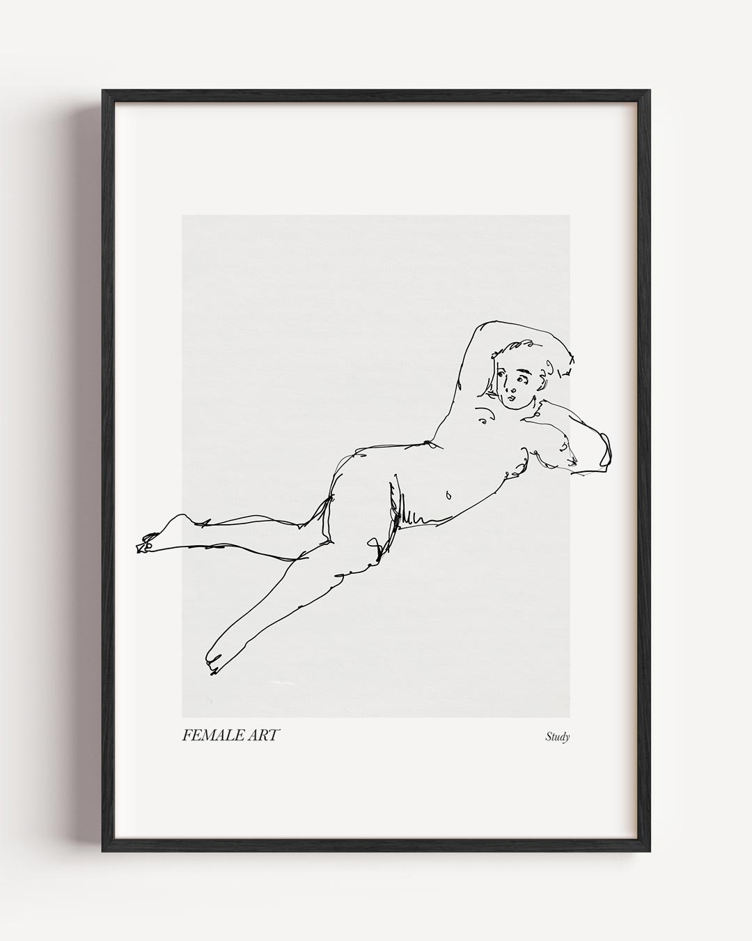 Elegante Lijntekening Vrouwelijke Vorm Poster-WallArtistic