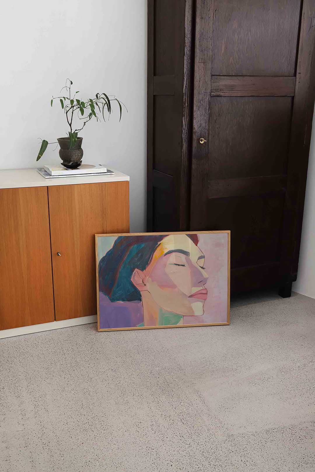 Portret in pastel Poster