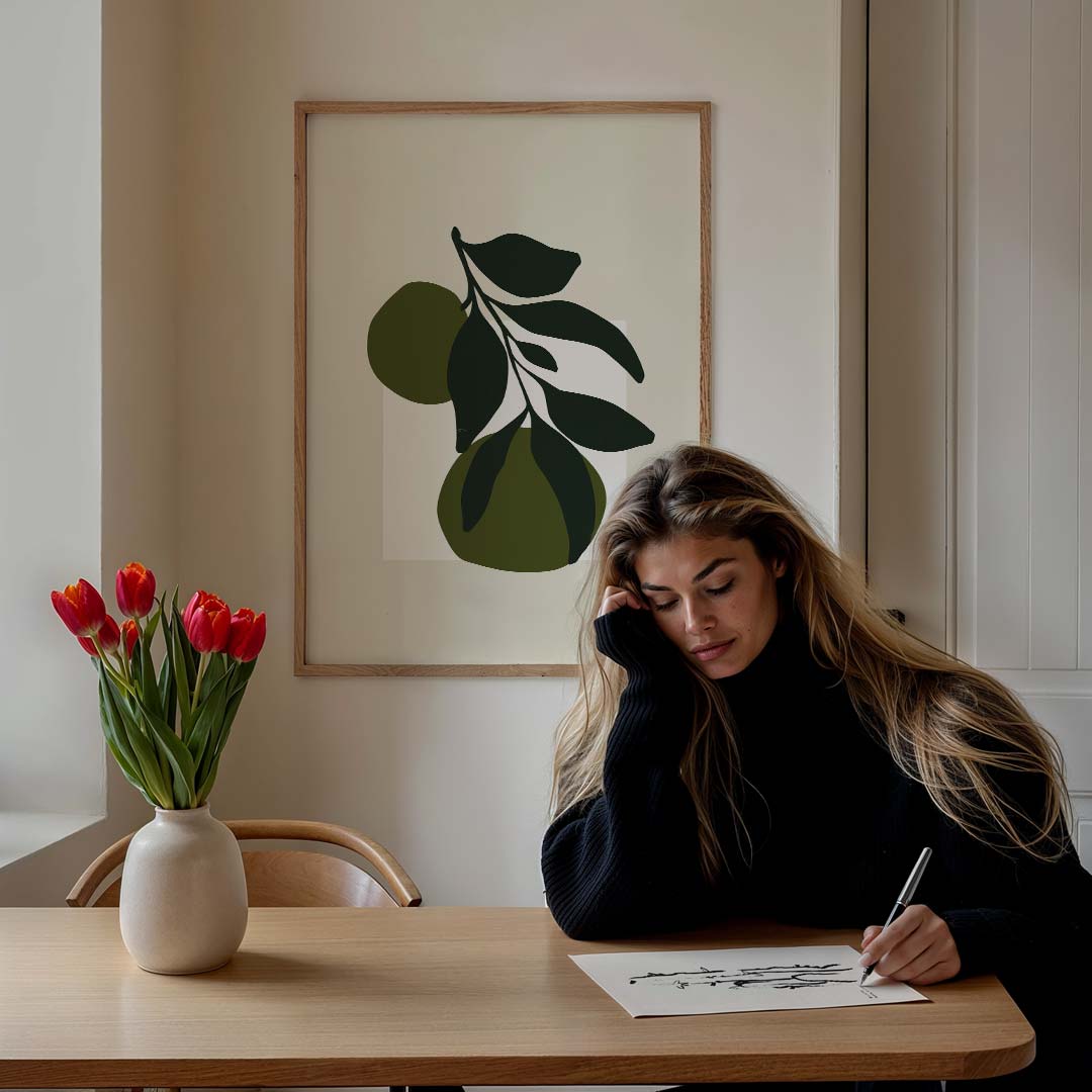 Groene Olijentak Poster-WallArtistic