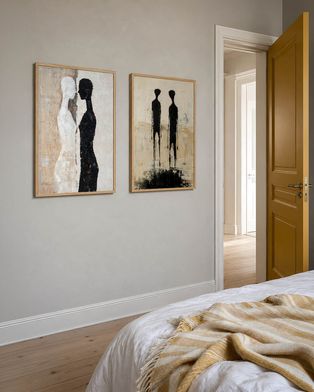Tegenovergestelde silhouetten Posterset