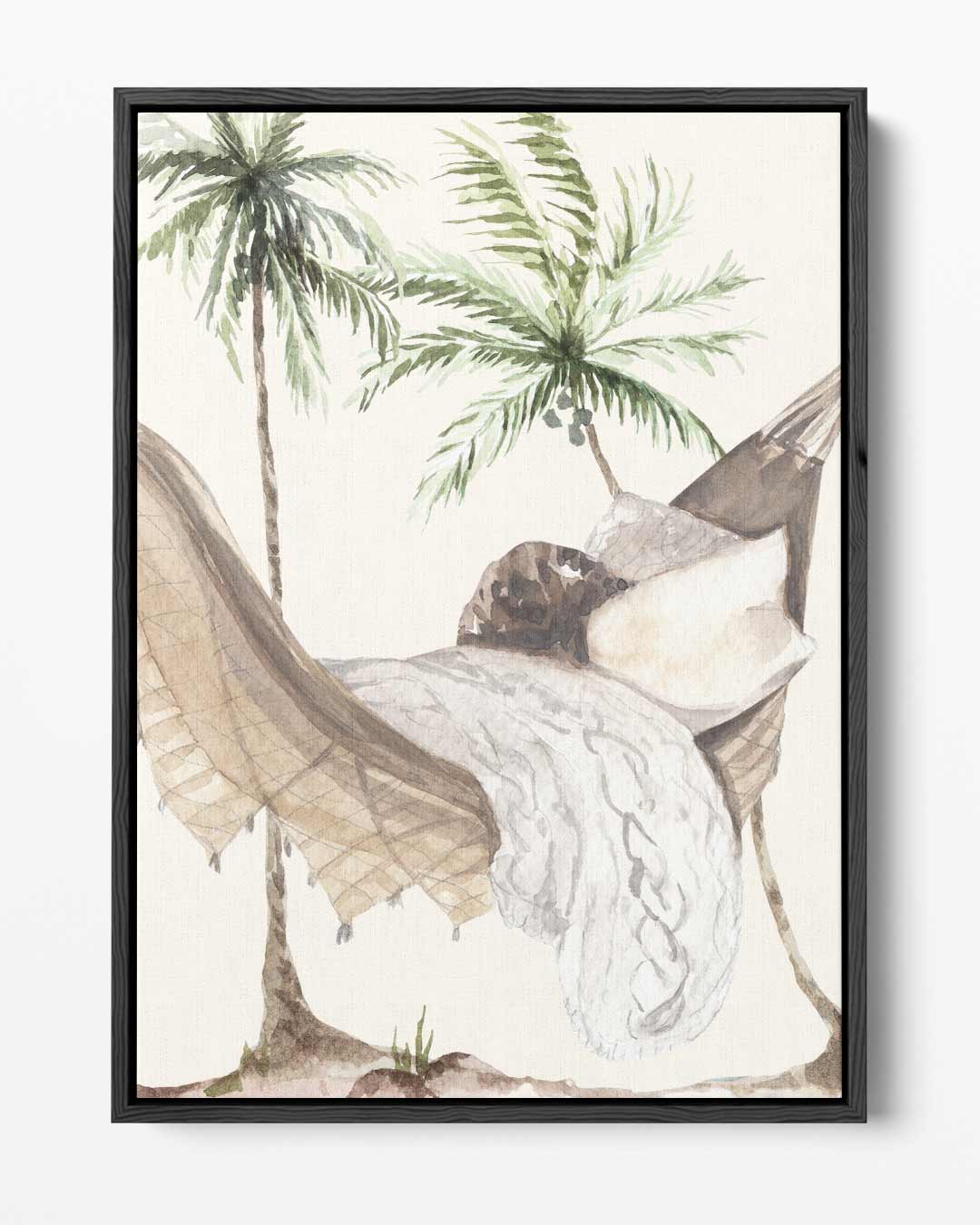 Zonnige Hangmat Droom Kunstwerk-canvas-dibond-plexiglas-wanddecoratie-WallArtistic