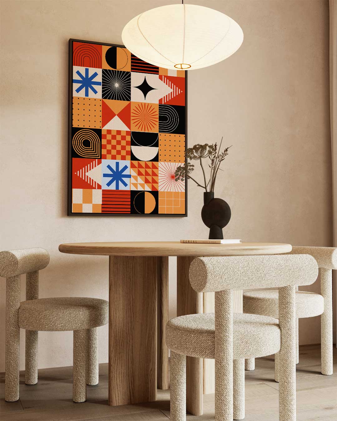 Retro Geometrisch Kunstwerk Kunstwerk-canvas-dibond-plexiglas-wanddecoratie-WallArtistic