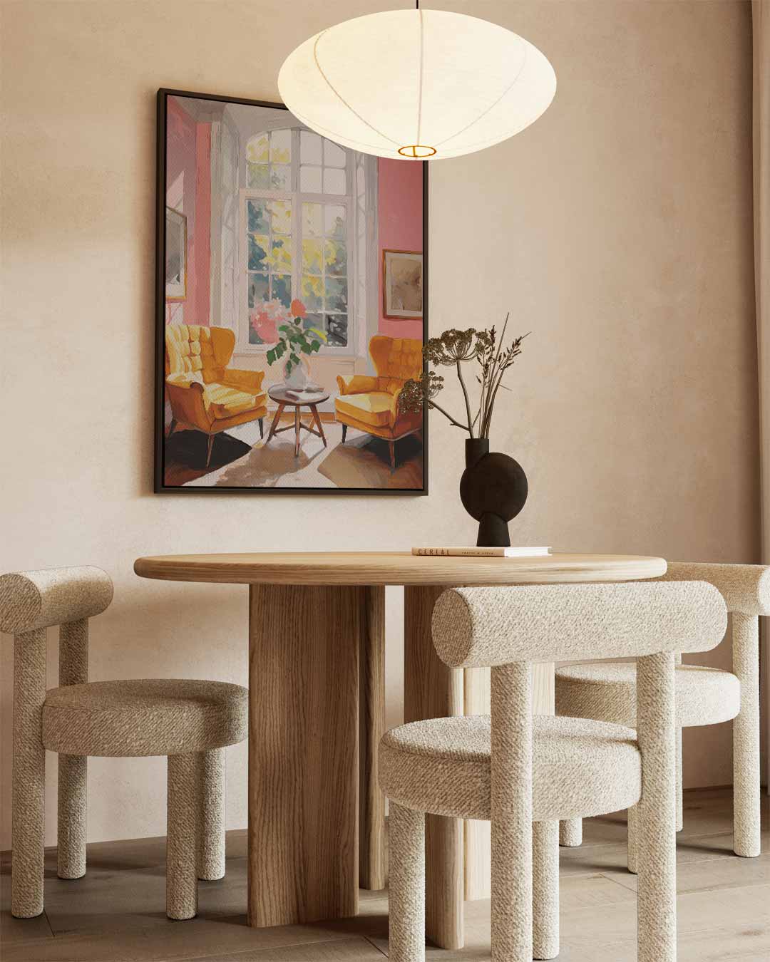 Zonnige Ochtend in de Salon Kunstwerk-canvas-dibond-plexiglas-wanddecoratie-WallArtistic