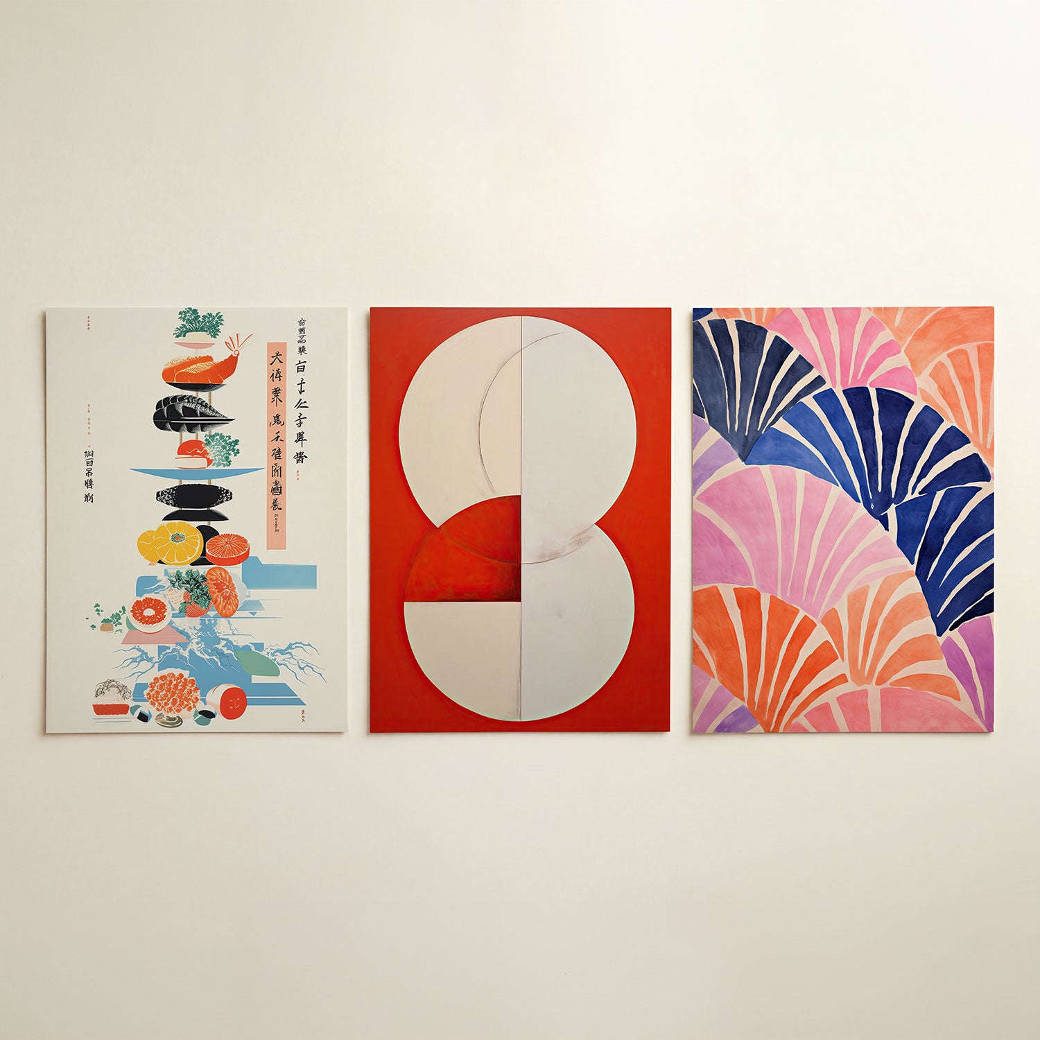 Kleurrijke stapeling Posterset