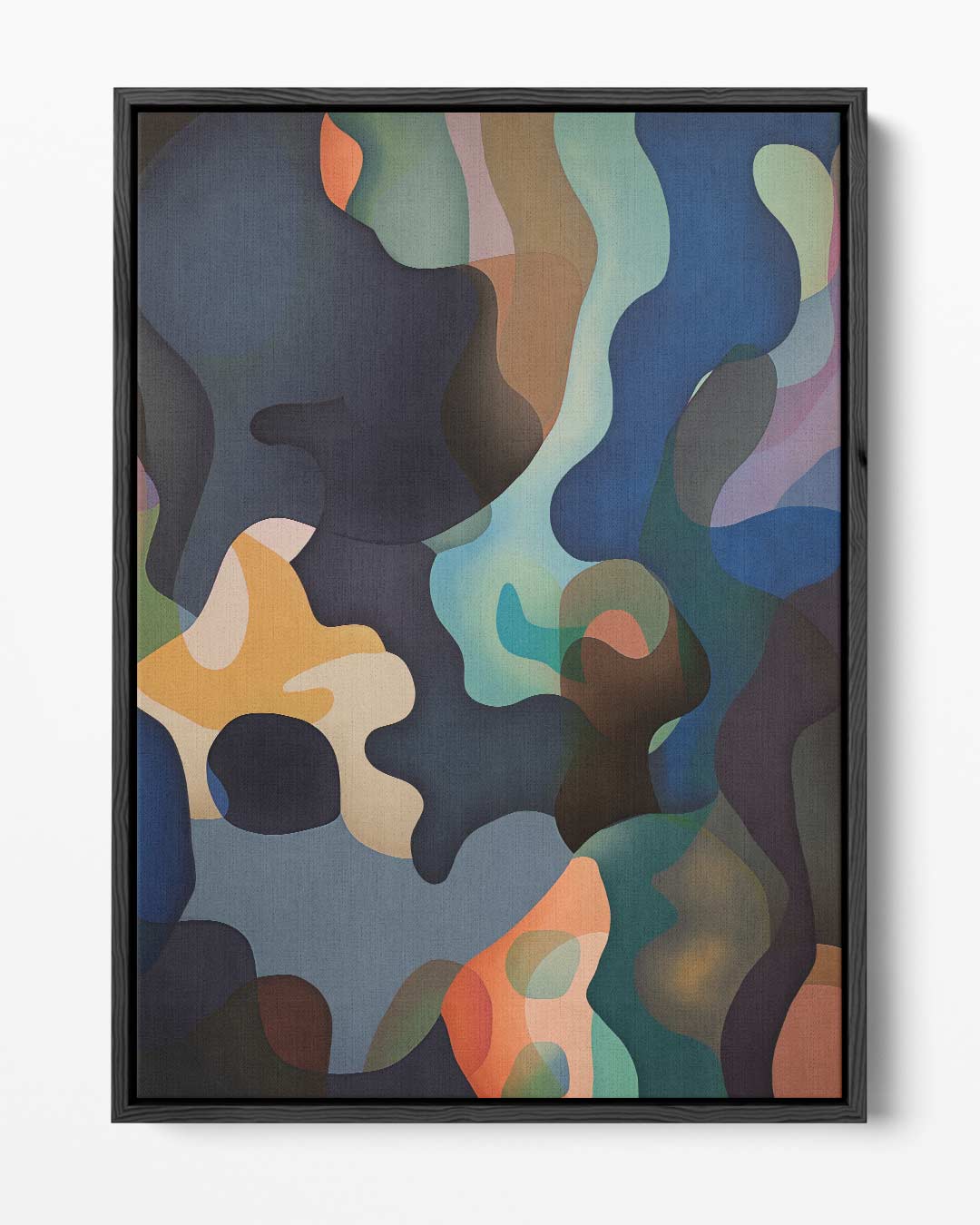 Kleurrijke Golven Kunstwerk-canvas-dibond-plexiglas-wanddecoratie-WallArtistic