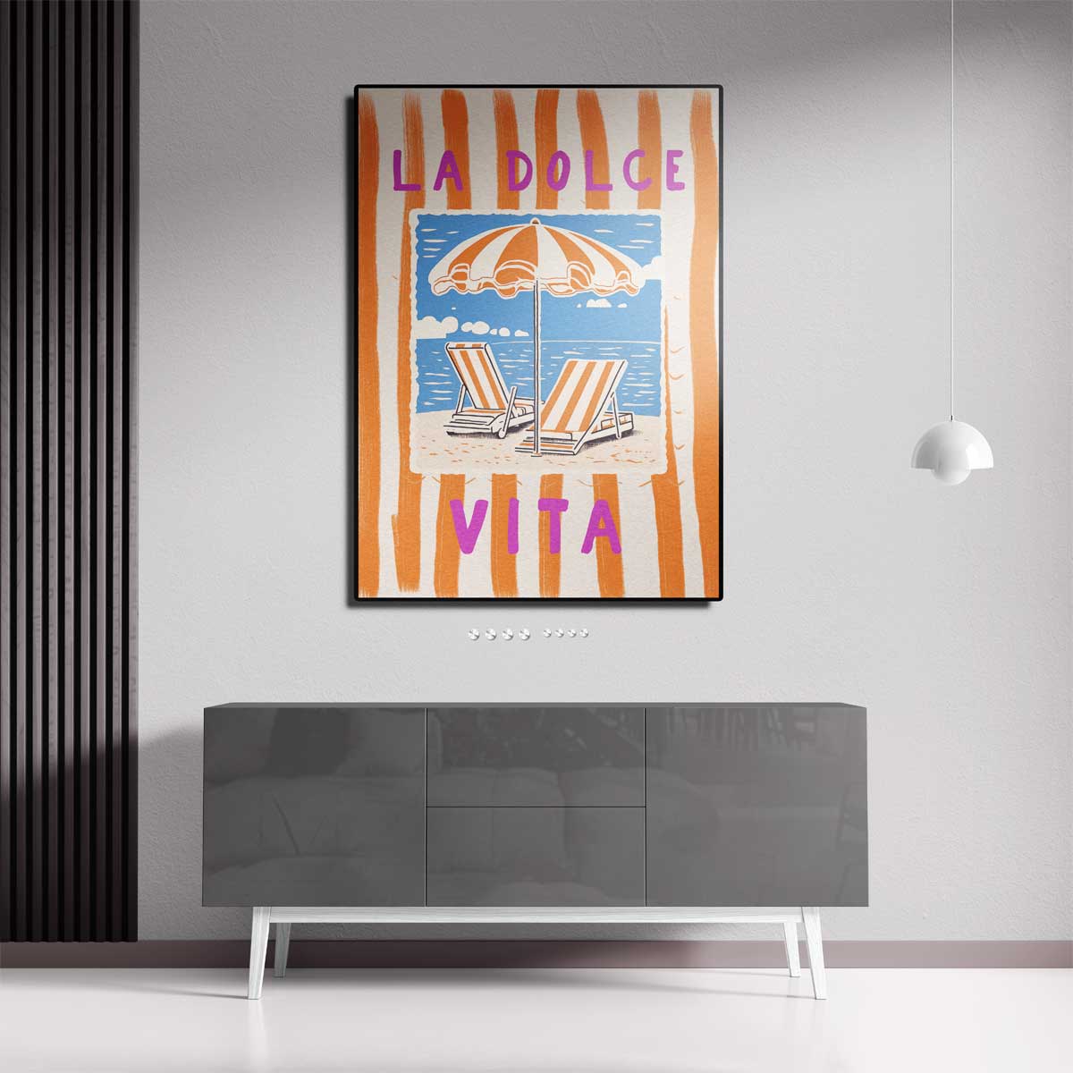 La Dolce Vita Strandkunst Kunstwerk-canvas-dibond-plexiglas-wanddecoratie-WallArtistic