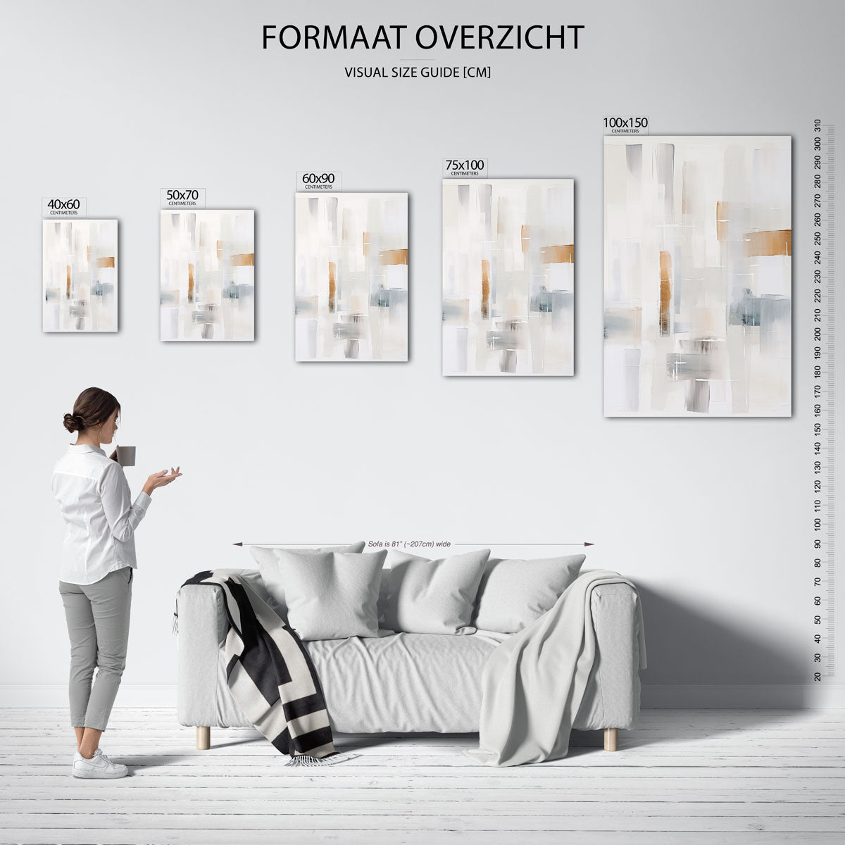 Gelaagde compositie Kunstwerk