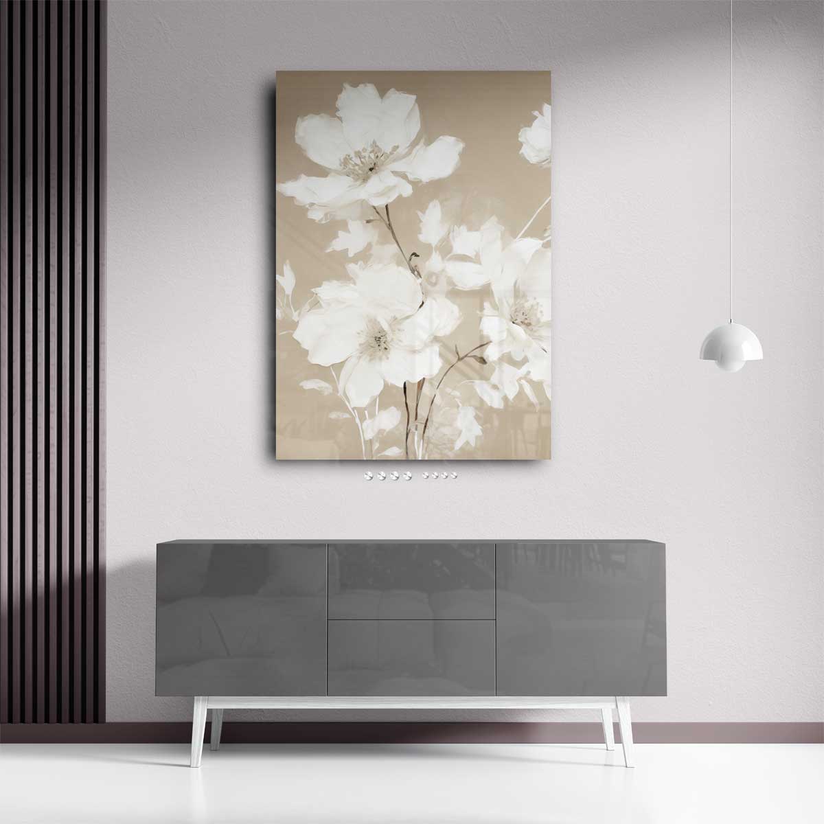 Sereen Bloemenveld Kunstwerk-canvas-dibond-plexiglas-wanddecoratie-WallArtistic
